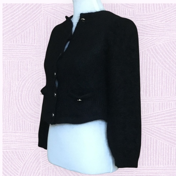 Sandro Cardigan Black Button Sweater - Picture 9 of 16